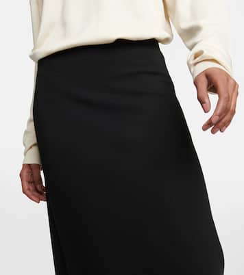 Daffodil wool-blend crêpe maxi skirt  | The Row