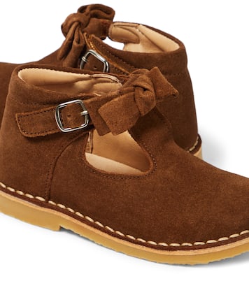 Scarpe T-bar in suede con fiocco | Petit Nord