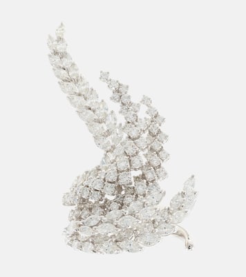 Anello Y in oro bianco 18kt con diamanti | Yeprem