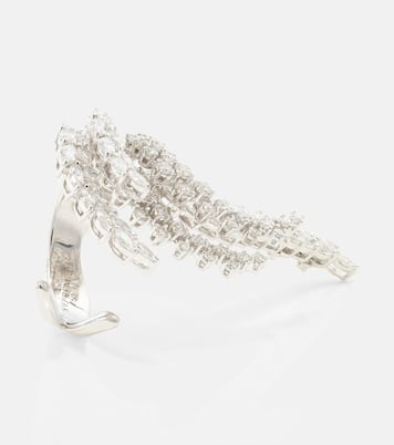 Anello Y in oro bianco 18kt con diamanti | Yeprem