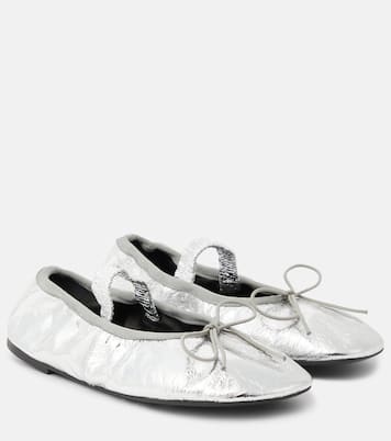 Ballerinas aus Metallic-Leder | Proenza Schouler