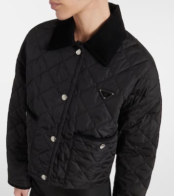 Re-Nylon quilted cropped jacket | Prada