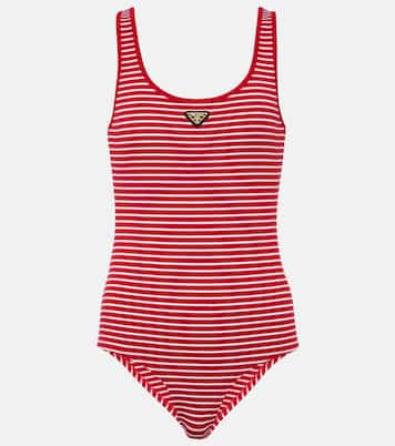 Logo cotton-blend bodysuit | Prada