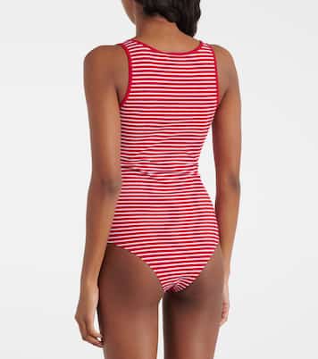 Logo cotton-blend bodysuit | Prada