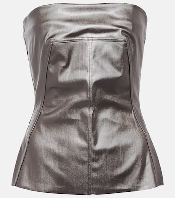Lido coated denim corset | Rick Owens