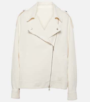 Giacca biker in cotone e lino | Brunello Cucinelli