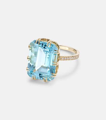 Bague en or 18 ct, topaze et diamants | Ileana Makri