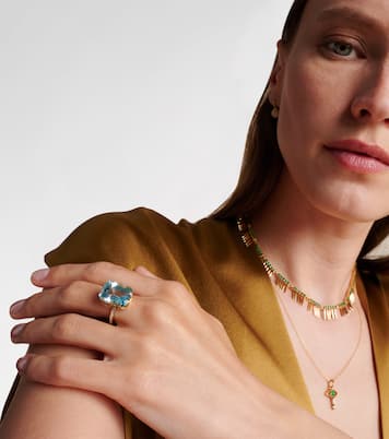 Bague en or 18 ct, topaze et diamants | Ileana Makri