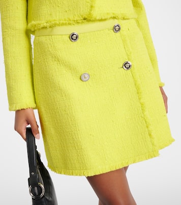 Minifalda de tweed bouclé | Versace