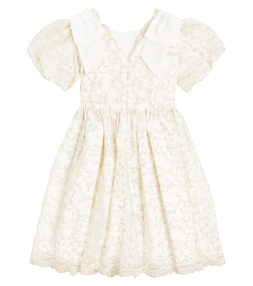 Bow-detail embroidered tulle dress | Patachou