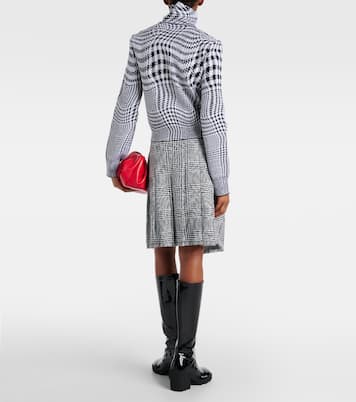 Houndstooth wool-blend turtleneck sweater | Burberry
