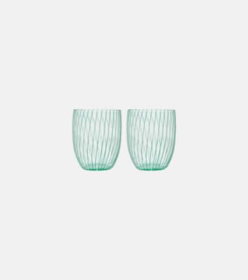 Set de 2 vasos Capri Stripe de vidrio | Aquazzura Casa