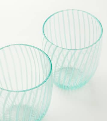 Set de 2 vasos Capri Stripe de vidrio | Aquazzura Casa