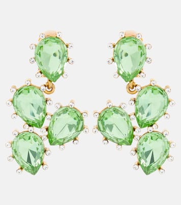 Orecchini pendenti Cactus con cristalli | Oscar de la Renta