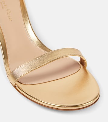 Sandalen Gaeta 45 aus Metallic-Leder | Gianvito Rossi