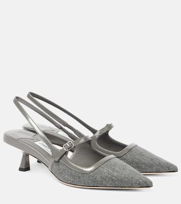 Didi 45 flannel slingback pumps | Jimmy Choo