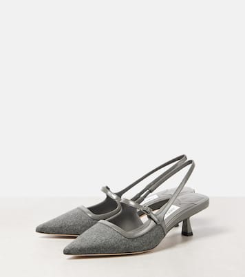 Didi 45 flannel slingback pumps | Jimmy Choo