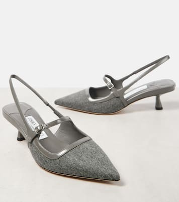 Didi 45 flannel slingback pumps | Jimmy Choo