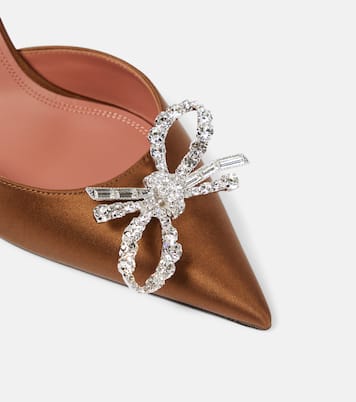 Pumps slingback Rosie 95 in raso | Amina Muaddi