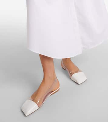 Ane Glass PVC slingback flats | Amina Muaddi