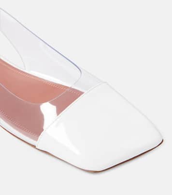 Ane Glass PVC slingback flats | Amina Muaddi