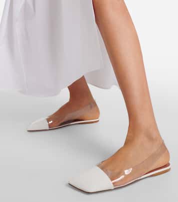 Ane Glass PVC slingback flats | Amina Muaddi