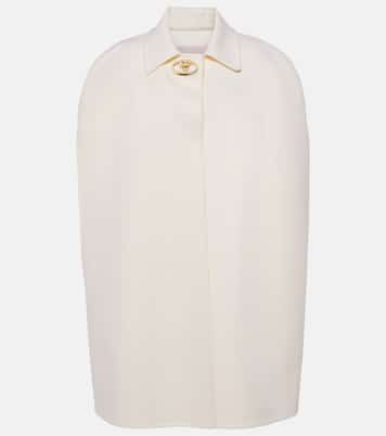 Compact Drap VLogo wool and cashmere cape | Valentino