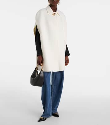 Compact Drap VLogo wool and cashmere cape | Valentino