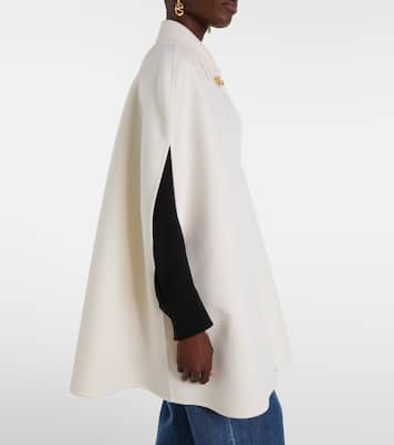 Compact Drap VLogo wool and cashmere cape | Valentino