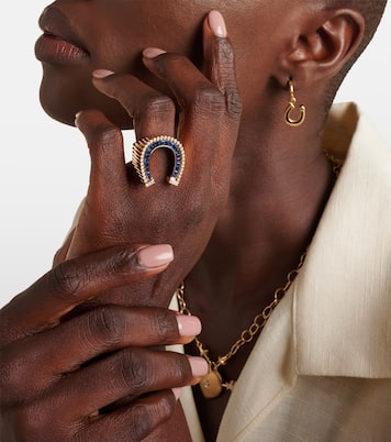 Bague Horseshoe en or 18 ct, diamants et saphirs | Marie Lichtenberg
