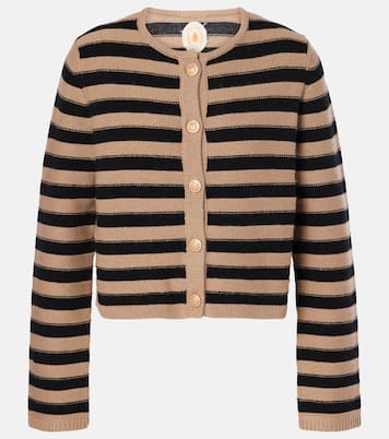 Striped wool and cashmere cardigan | Jardin des Orangers