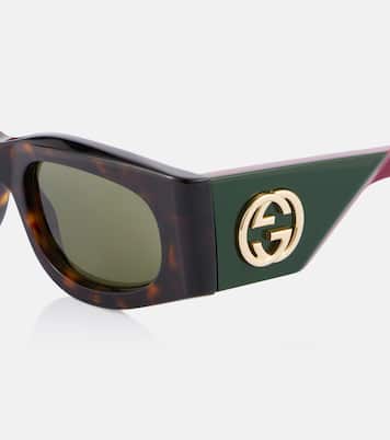 Occhiali da sole rettangolari Interlocking G | Gucci