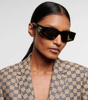 Occhiali da sole rettangolari Interlocking G | Gucci