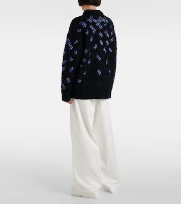 Pullover in lana vergine con paillettes | Dries Van Noten
