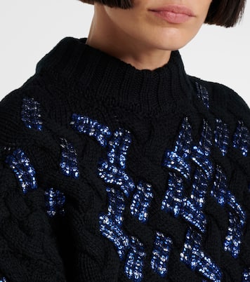 Pullover in lana vergine con paillettes | Dries Van Noten