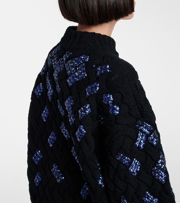 Pullover in lana vergine con paillettes | Dries Van Noten