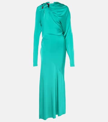 Vestido midi de satén asimétrico | Victoria Beckham