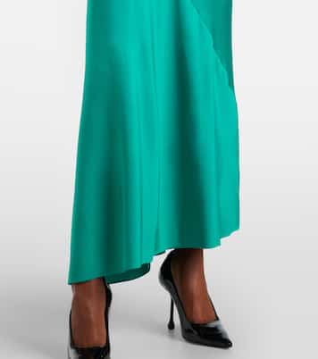 Vestido midi de satén asimétrico | Victoria Beckham