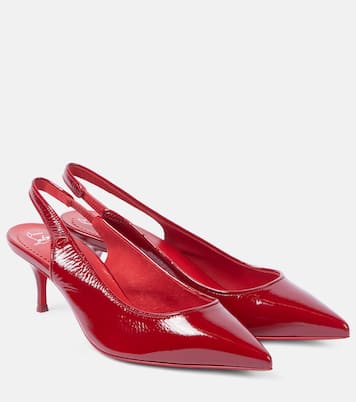 Escarpins Sporty Kate Sling 55 en cuir verni | Christian Louboutin