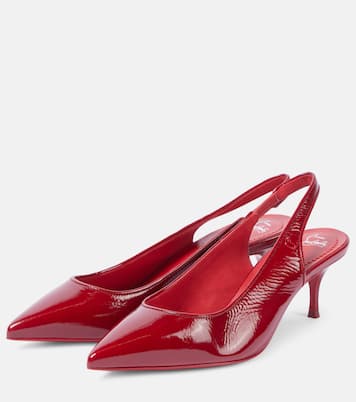 Escarpins Sporty Kate Sling 55 en cuir verni | Christian Louboutin