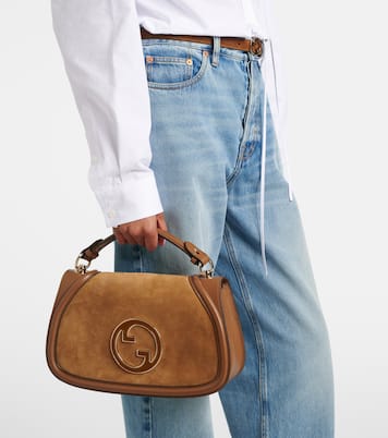 Sac Blondie Medium en daim | Gucci