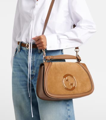 Sac Blondie Medium en daim | Gucci