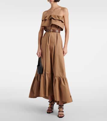 Sandali Cassandra 90 in pelle con zeppa | Saint Laurent