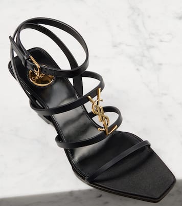 Sandali Cassandra 90 in pelle con zeppa | Saint Laurent
