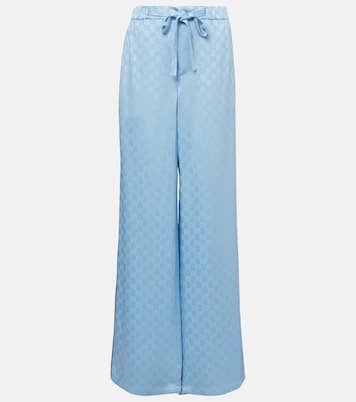 Pantalon ample GG en satin | Gucci