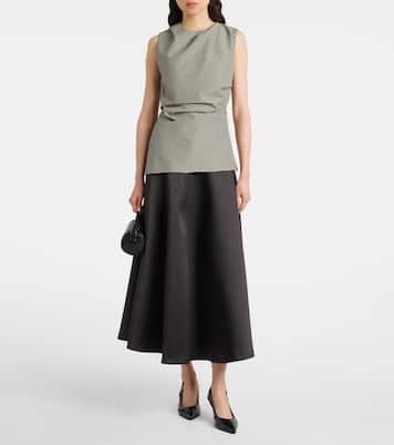 Checked wool-blend top | Róhe