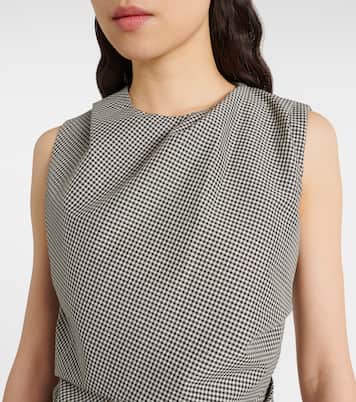 Checked wool-blend top | Róhe