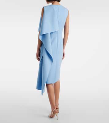 Ruffled wool-blend midi dress | Oscar de la Renta