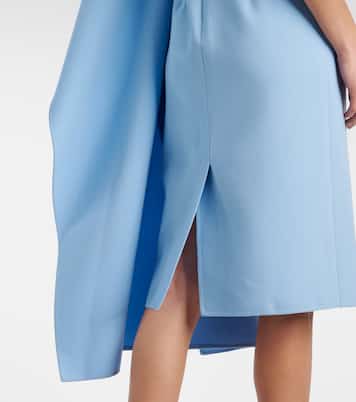 Ruffled wool-blend midi dress | Oscar de la Renta