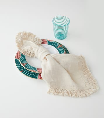 Set of two fringed napkins | Once Milano